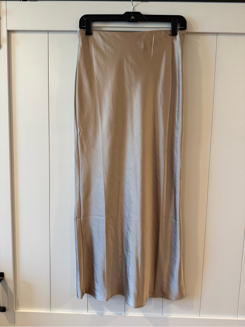 LOFT Satin Bias Maxi Skirt – Taupe